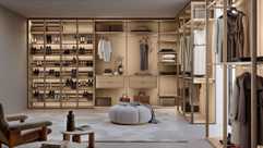 luxury modern closet with shelving