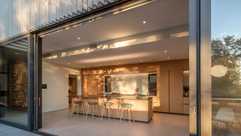 Panoramic view of luxury hillside kitchen